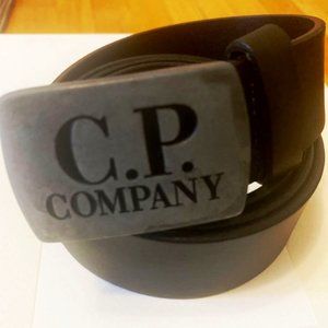 100% AUTH C.P. COMPANY ITALIAN MADE GENUINE LEATHER MEN BELT 40" /WAIST 32/34